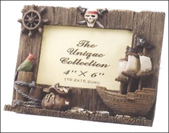 カリブの海賊 フォトフレーム Amazon.com - Pirate Nautical Picture Frame - Single Frames